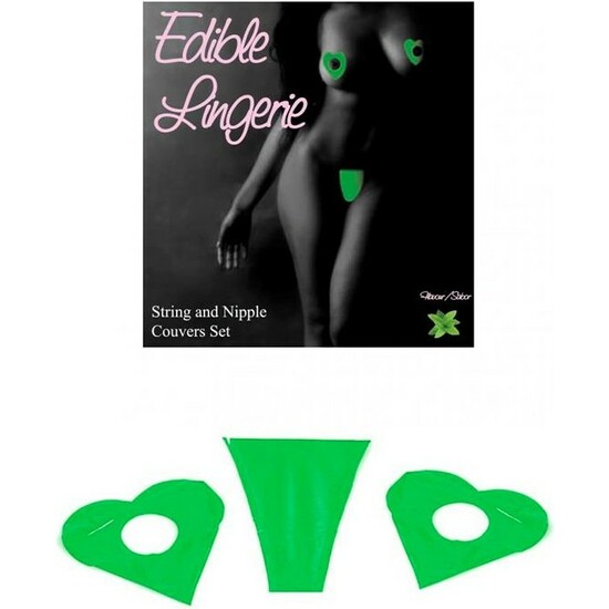 TANGA Y CUBREPEZONES MENTA